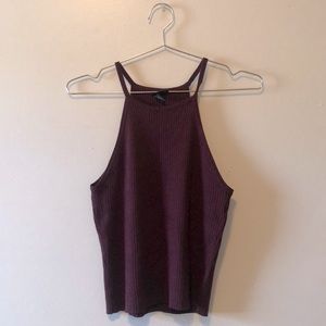 Maroon Halter Top